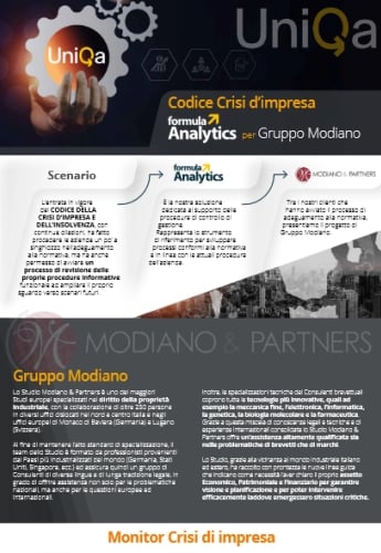 Codice crisi d'impresa - Gruppo Modiano